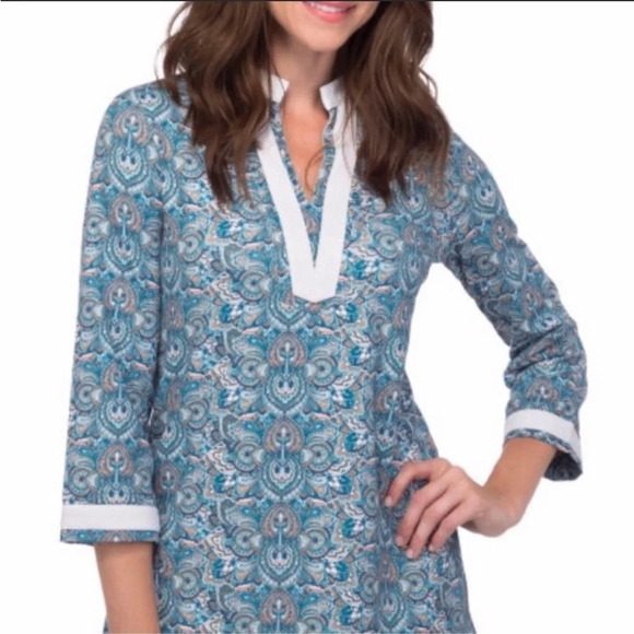Peter Millar Paisley UPF50 Tunic Top Size Medium - Picture 1 of 8